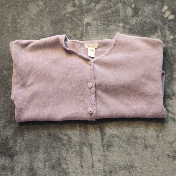 Christopher & Banks Sweaters - Christopher And Banks Liliac Full Button Rolled Hem Sweater Size Medium